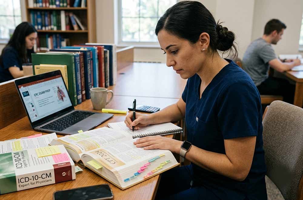 Learn CPT, ICD-10 & HCPCS coding with expert guidance to confidently clear your CPC exam.